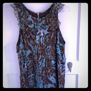 NWOT 100% silk sexy animal print sleeveless blouse